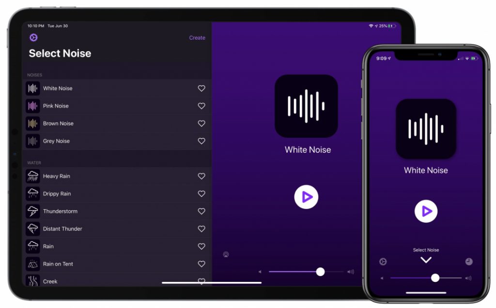 Dark Noise 2 app interface