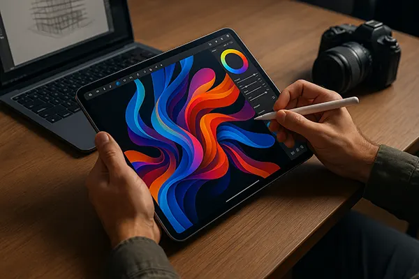 Creative work on iPad Pro