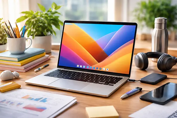 MacBook productivity work